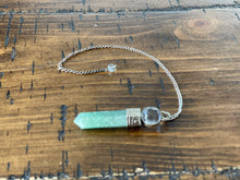 Load image into Gallery viewer, Green Aventurine and Clear Quartz Pendulum
