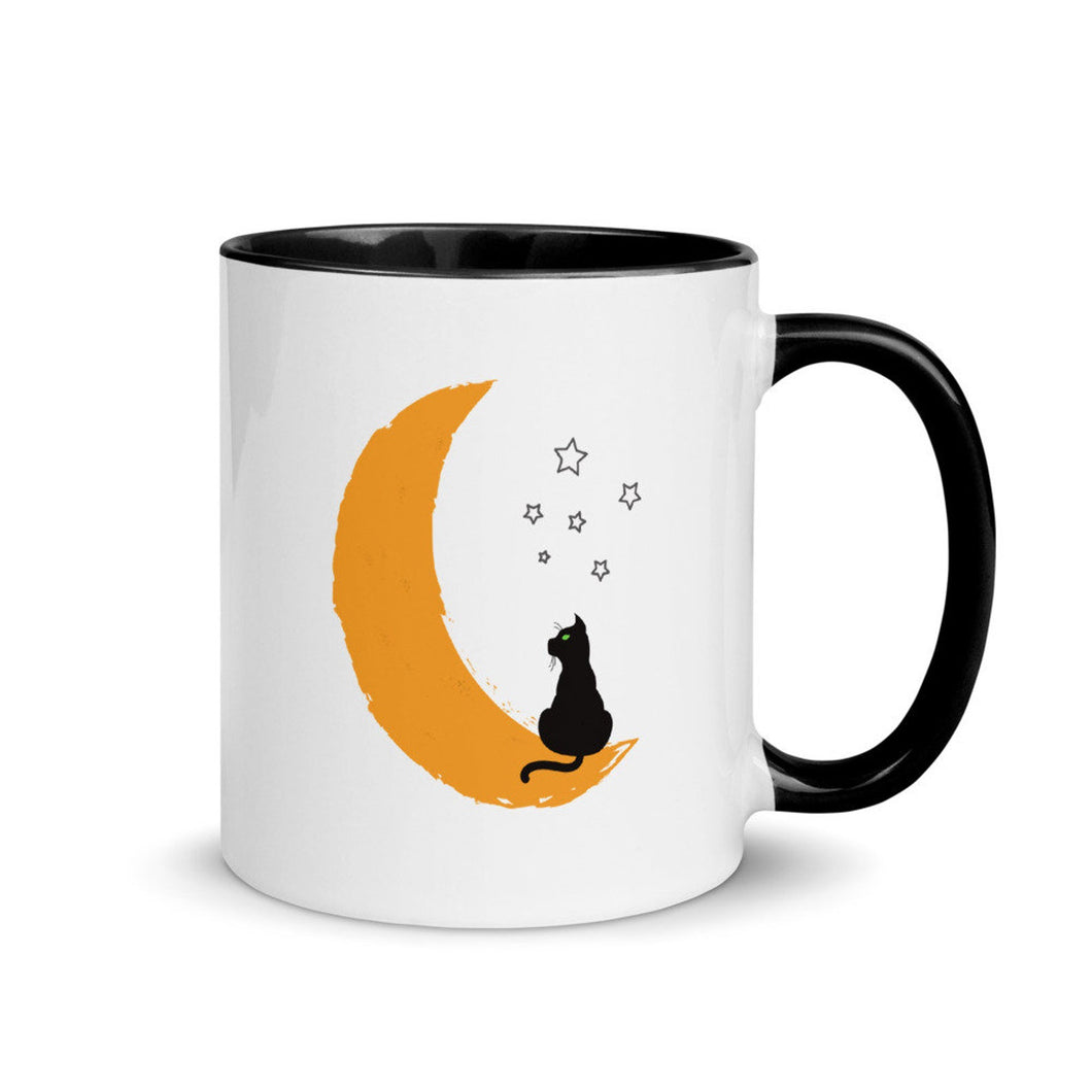 Cat Sitting on the Moon Mug